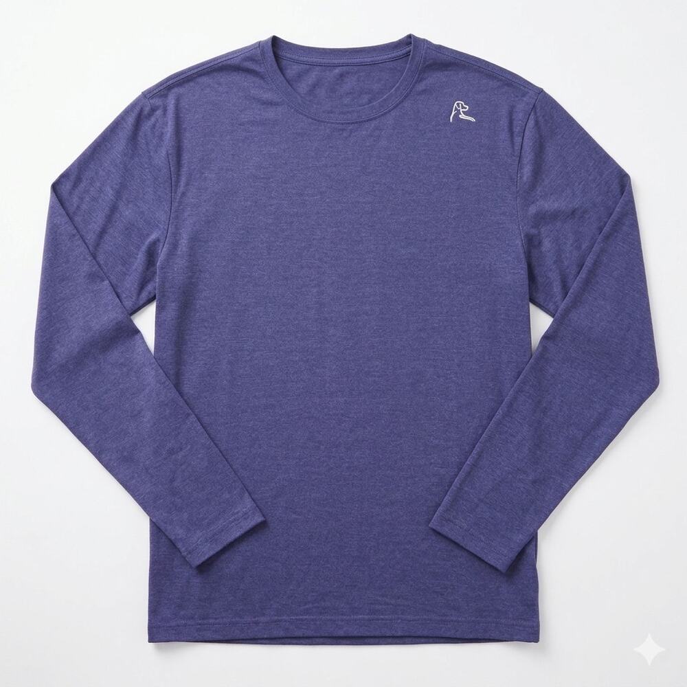 Rhoback Blue Long Sleeve Performance Shirt Mens Large